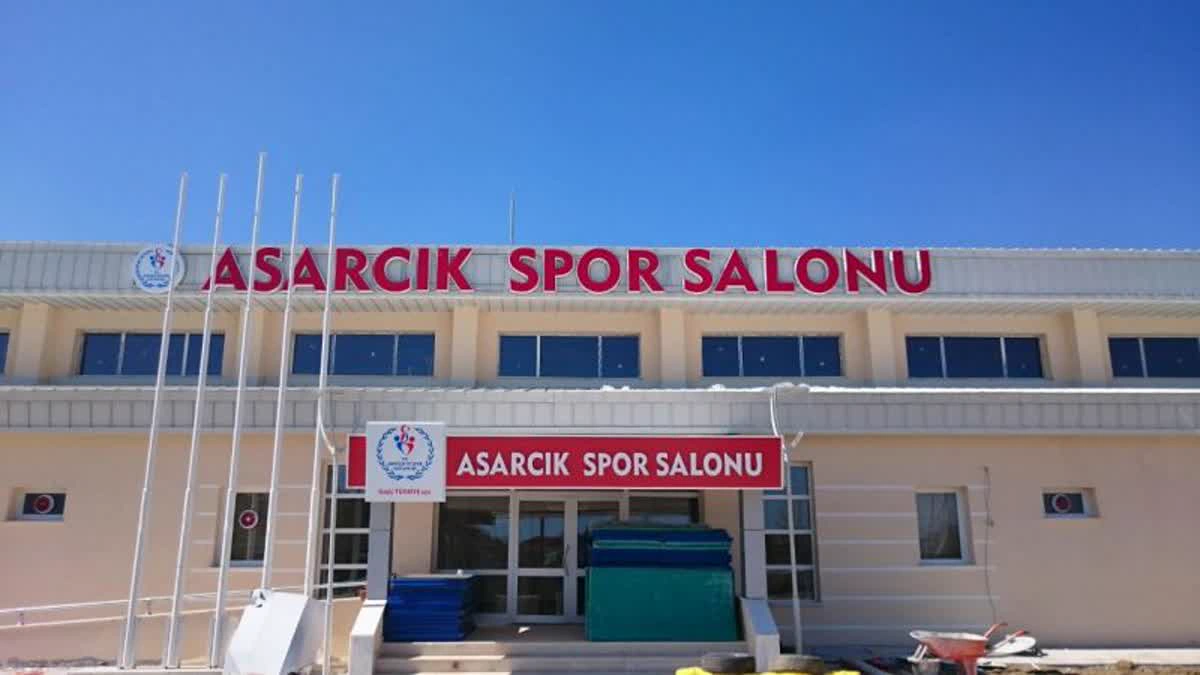 Asarcık Spor Salonu Çatı Kutu Harf Tabela Uygulaması