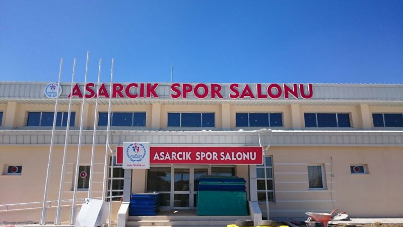 Asarcık Spor Salonu Dış Cephe Tabela Uygulaması