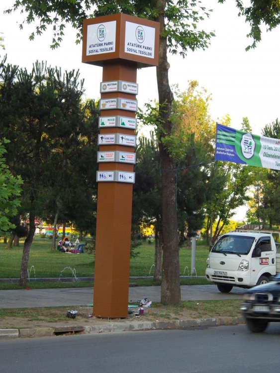 Ordu Fatsa Atatürk Parkı Özel Tasarım Modern Totem Tabela