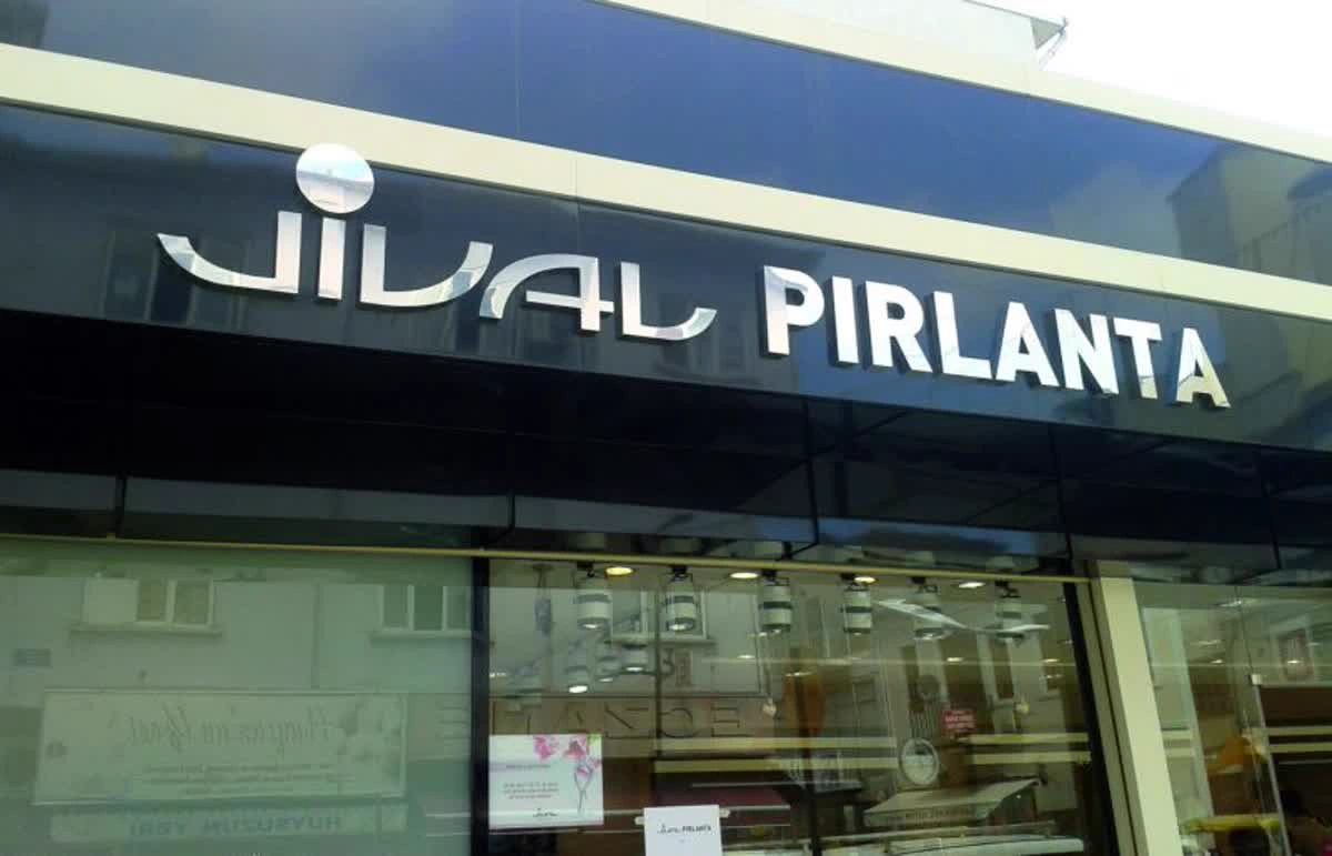 Jival Pırlanta Krom Harf Vitrin Tabelası