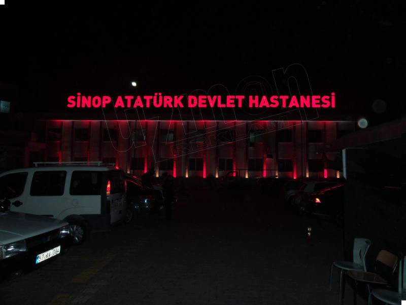 Sinop Atatürk Devlet Hastanesi Işıklı Kutu Harf Tabela