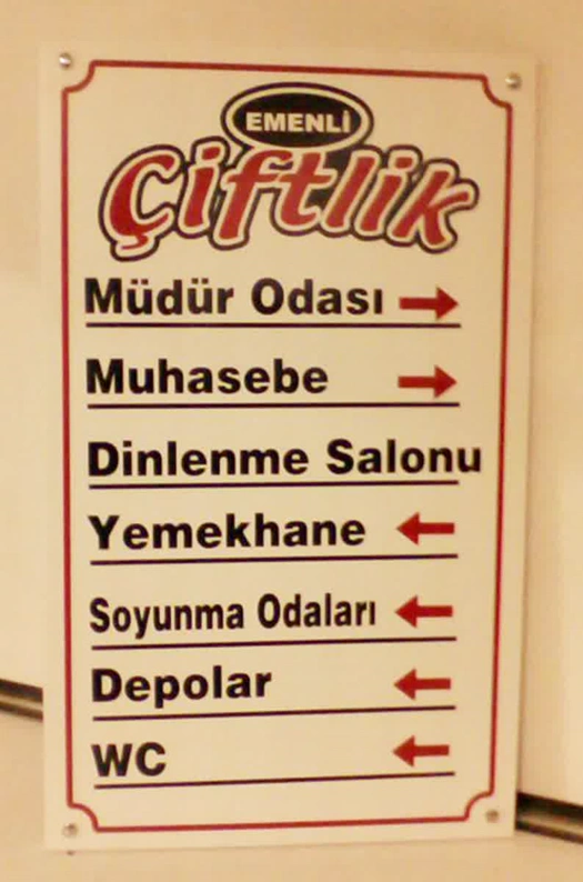 Oklu Yön Levhası Kat ve Birim Yönlendirme Panosu
